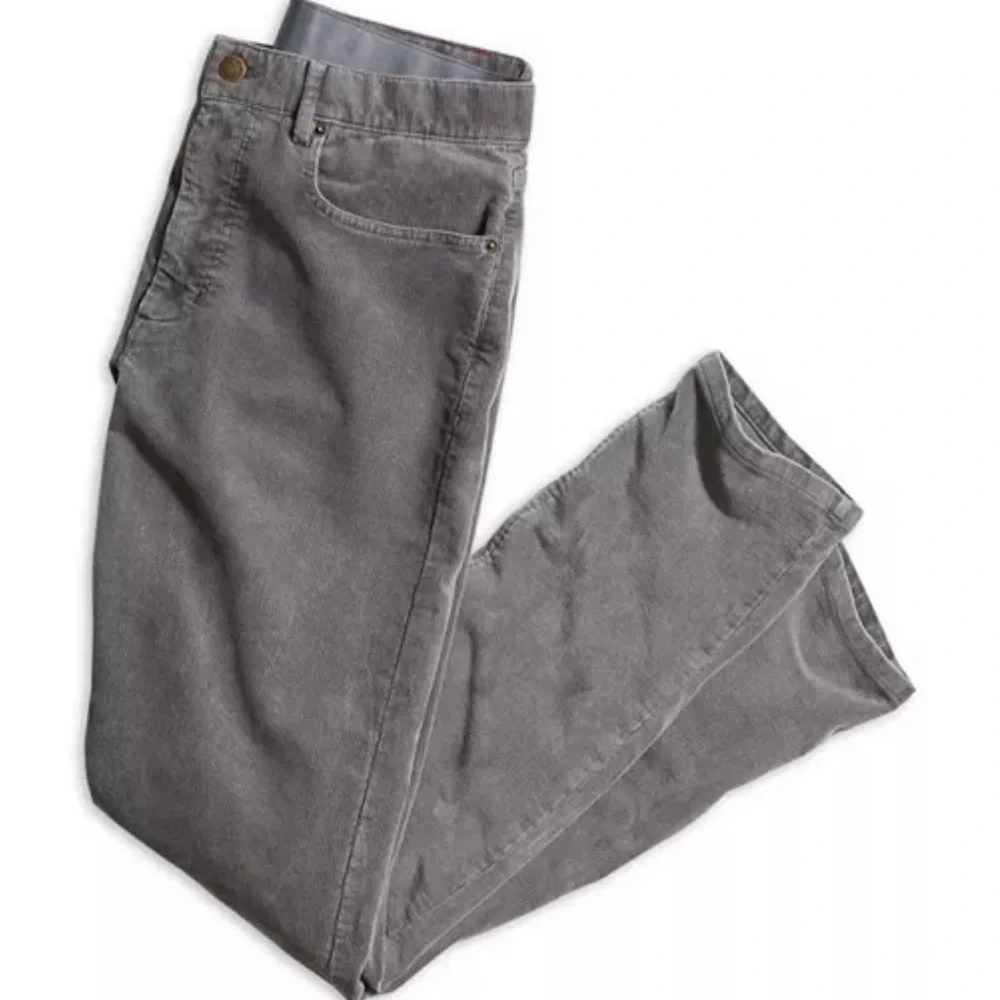 Marine Layer 5-Pocket Mid Grey Corduroy Pants Slim Straight